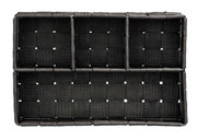 Schwarzer Badorganizer Adria klein, aus gewebtem Material, Draufsicht
