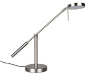 Moderne LED-Schreibtischleuchte aus Metall in seitlicher Perspektive