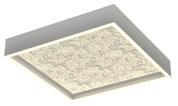 Vierkante led-plafondlamp met gestructureerd oppervlak, zijaanzicht