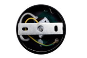 Achterkant van een led-spotkop met zichtbare bekabeling en metalen bevestiging.