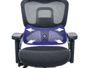 Ergonomischer Drehstuhl mit Netzrückenlehne und gepolstertem Sitz, Vorderansicht