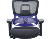 Ergonomischer Drehstuhl mit Netzrückenlehne und gepolstertem Sitz, Vorderansicht