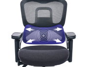Ergonomischer Drehstuhl mit Netzrückenlehne und gepolstertem Sitz, Vorderansicht