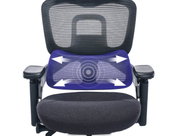 Ergonomischer Drehstuhl mit Netzrückenlehne und gepolstertem Sitz, Vorderansicht
