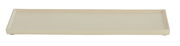 Rechteckige, flache Schale in Cremefarbe, seitliche Perspektive