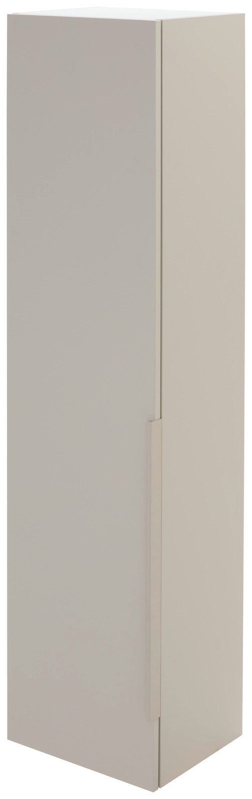 Garderobenschrank in seitlicher Perspektive, schlichtes Design in hellem Farbton