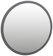 Runder Spiegel mit grauem Rahmen, Frontalansicht