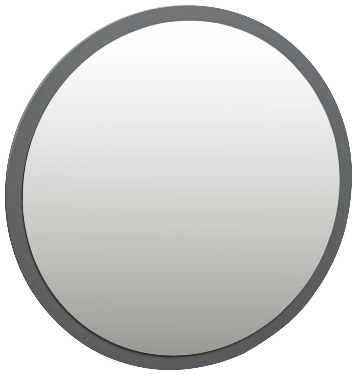 Stylife Spiegel rund NEILA Runder Spiegel mit grauem Rahmen, Frontalansicht