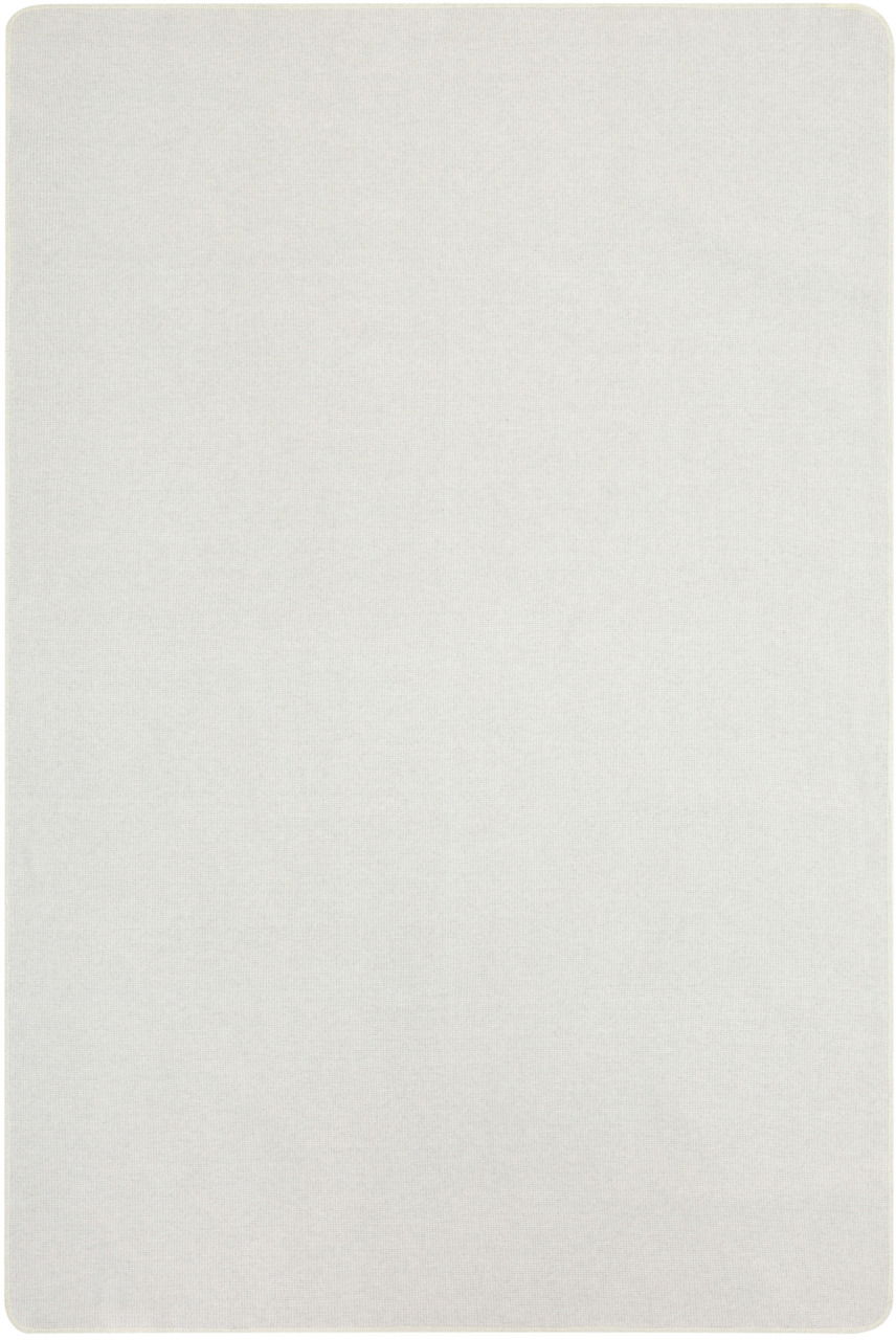 Wohndecke in Beige, 150 x 200 cm, aus der Vogelperspektive fotografiert.