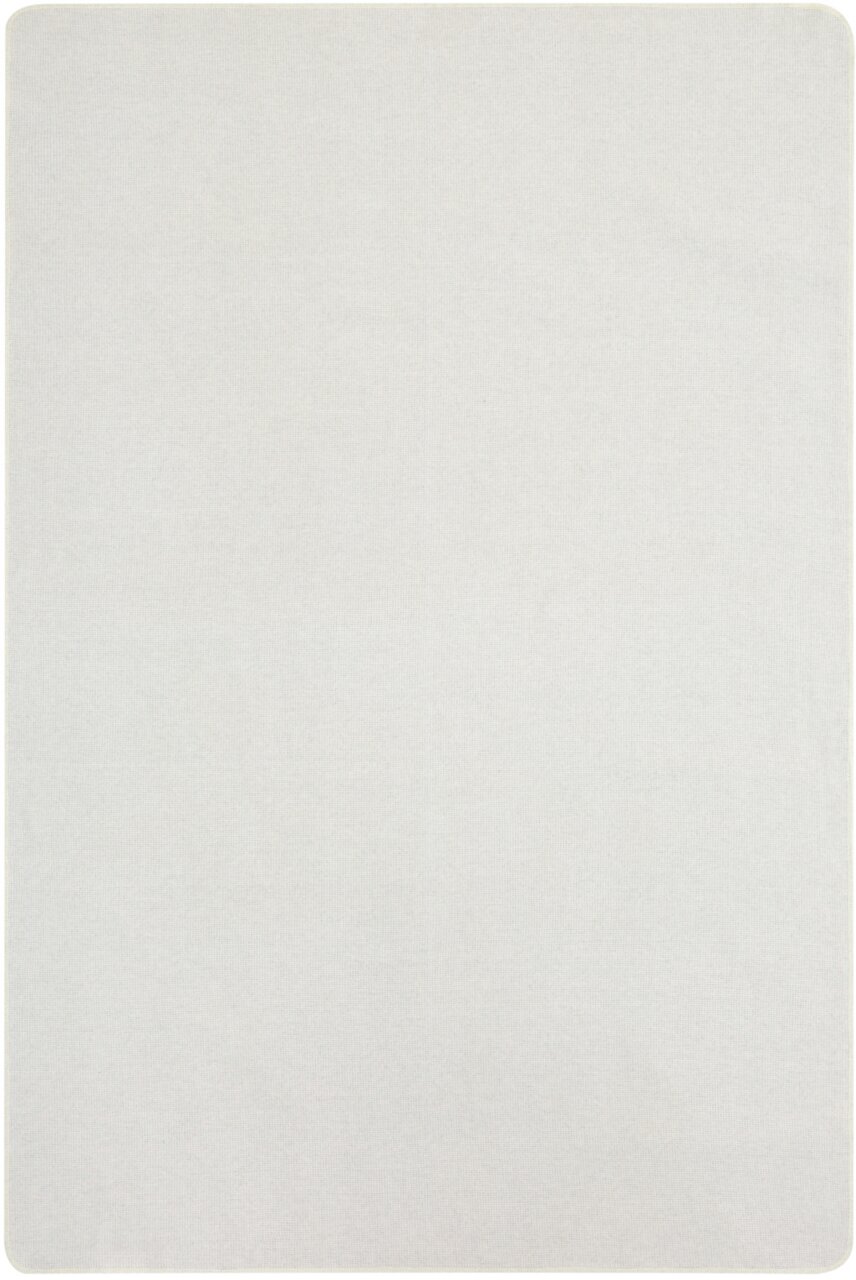 Wohndecke in Beige, 150 x 200 cm, aus der Vogelperspektive fotografiert.