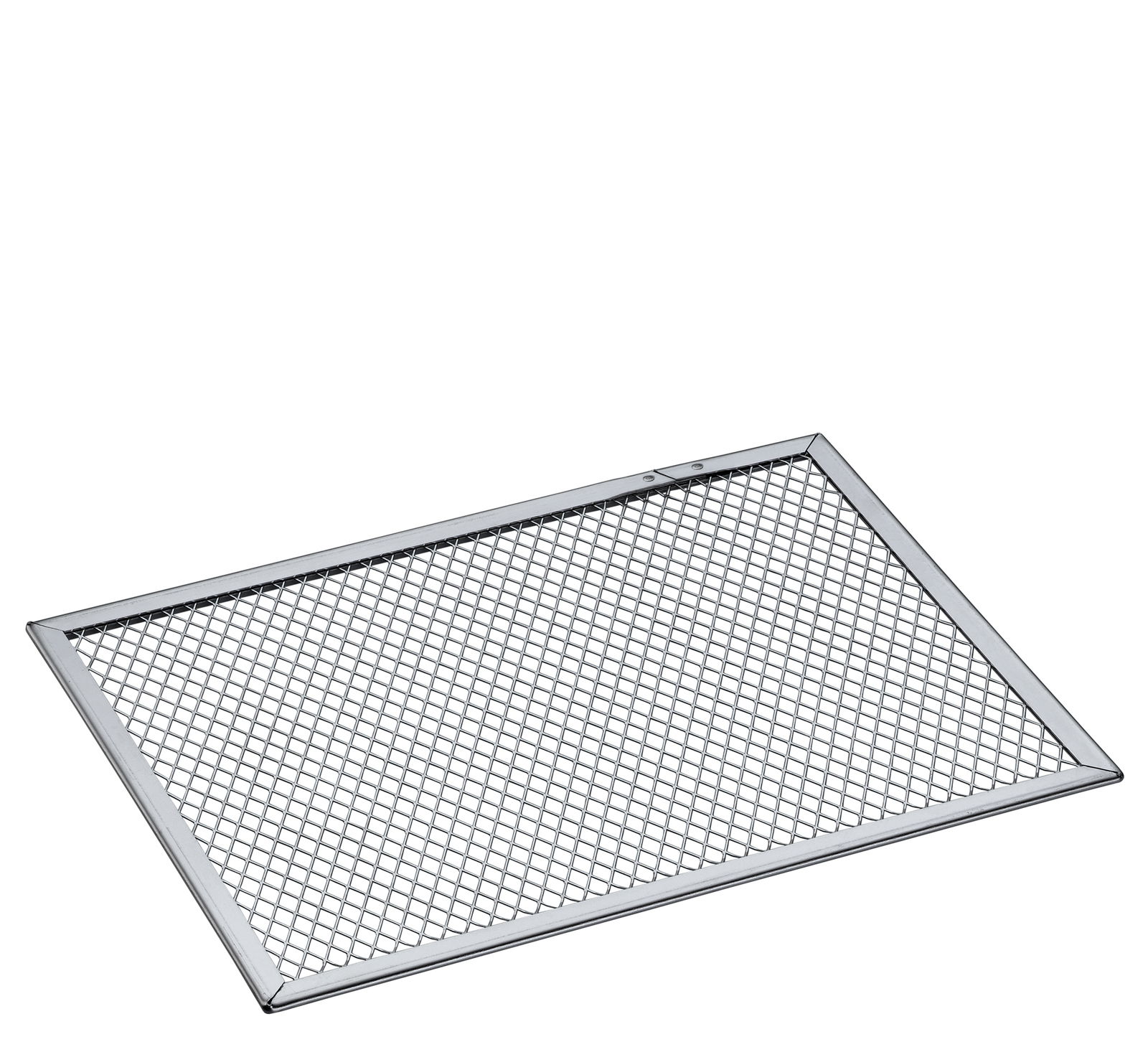 Metallgittereinsatz für Dörrautomat, schräg von oben fotografiert