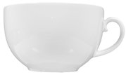 Witte koffiekop met oor, zijaanzicht