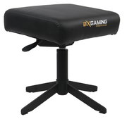 Schwarzer Gaming Hocker mit BXGaming Logo, seitliche Perspektive