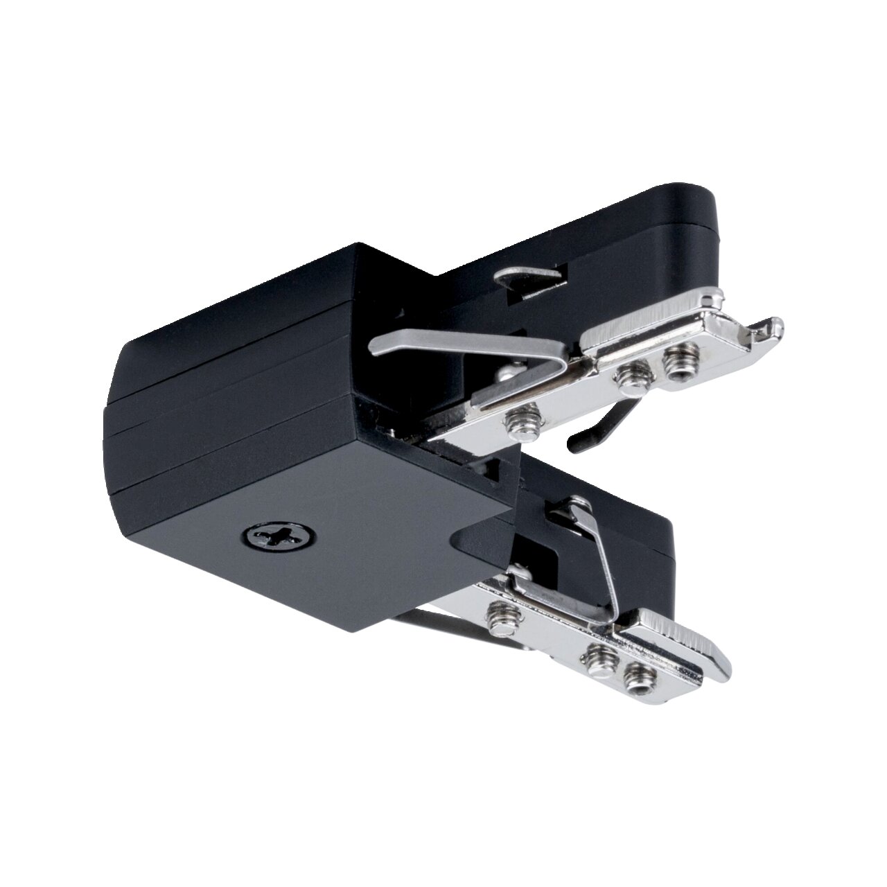 PAULMANN L-Verbinder URAIL L-Verbinder aus schwarzem Kunststoff und Metall, seitliche Perspektive