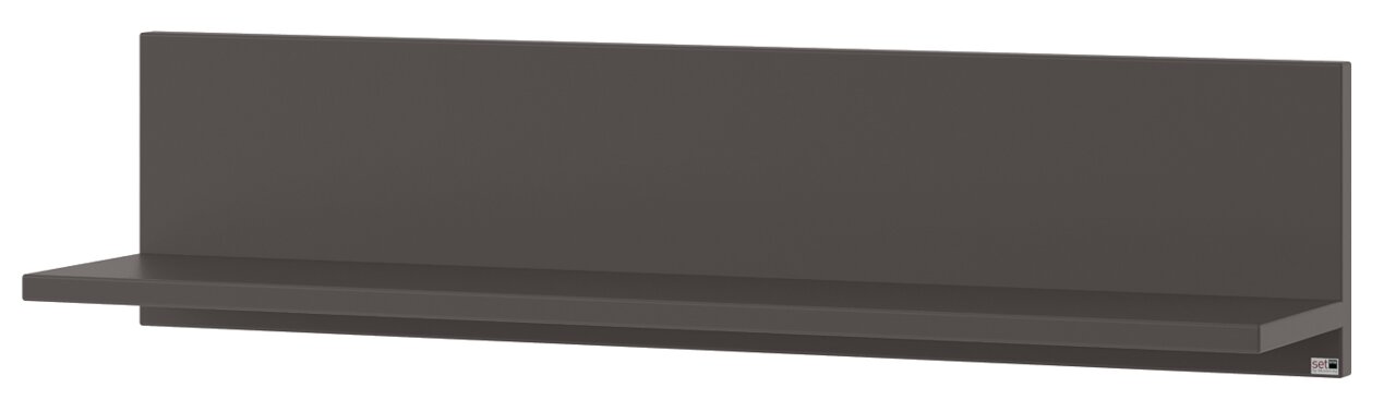 Set one by Musterring Wandboard TACOMA Wandboard in dunklem Grau, seitliche Perspektive