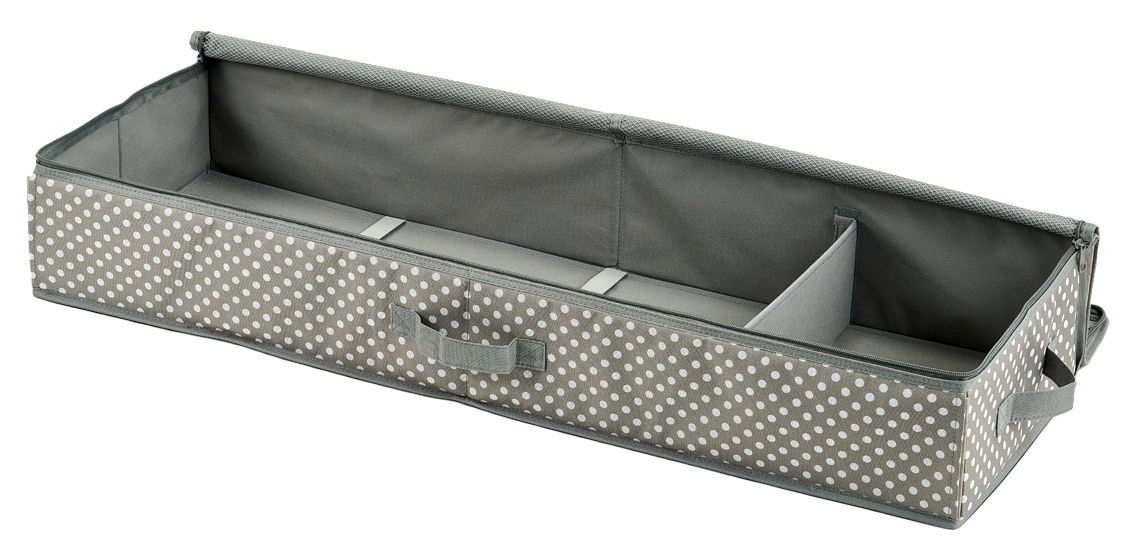 Geschenkpapier-Organizer aus Poly mit Punkten, seitliche Perspektive