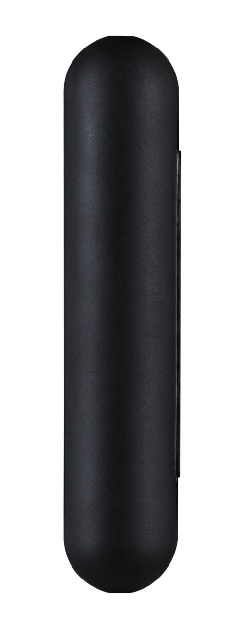 PAULMANN Kabelhülle URAIL Schwarze Kabelhülle in zylindrischer Form, seitliche Perspektive