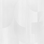 Nahaufnahme eines weißen Ösenschals mit geometrischem Muster