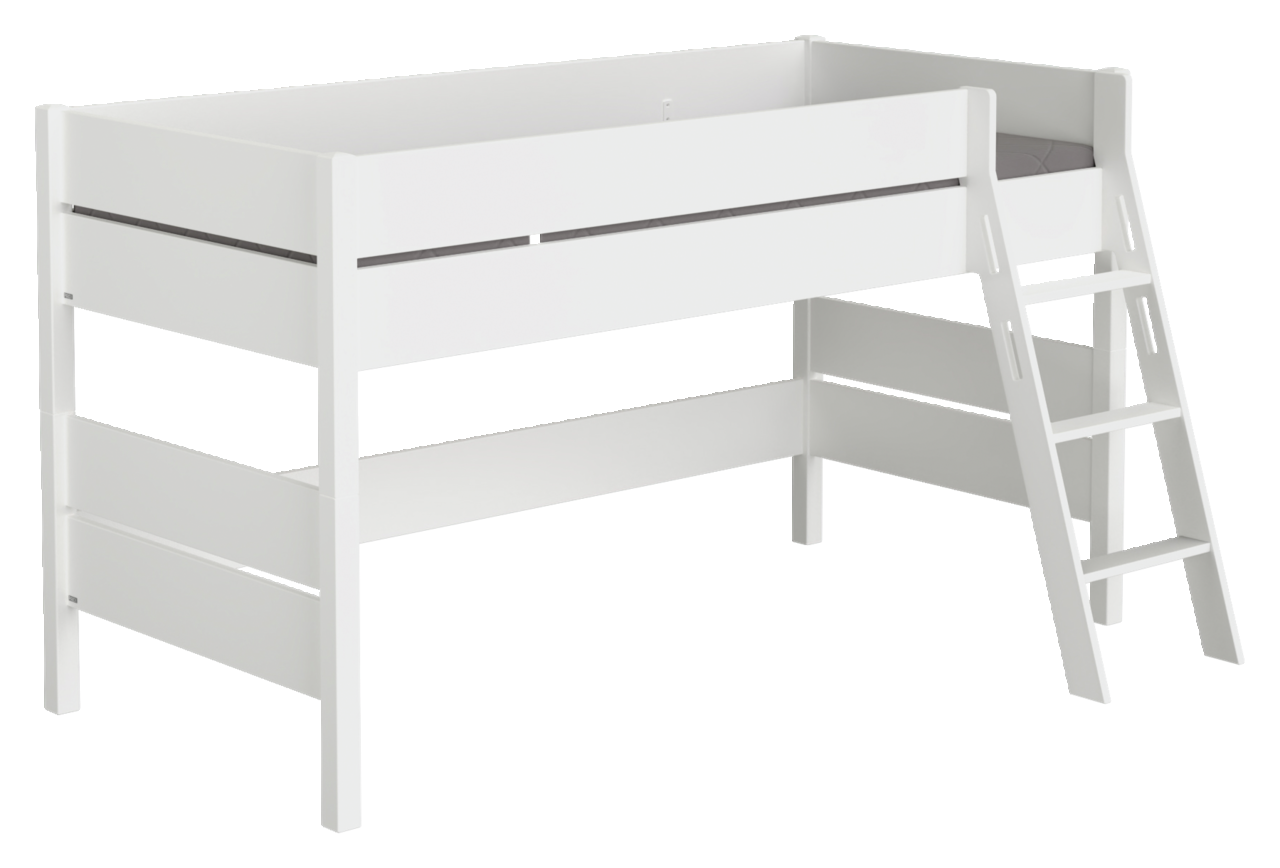 Paidi Spielbett TIAGO Weißes Spielbett Paidi TIAGO mit Leiter, seitliche Perspektive