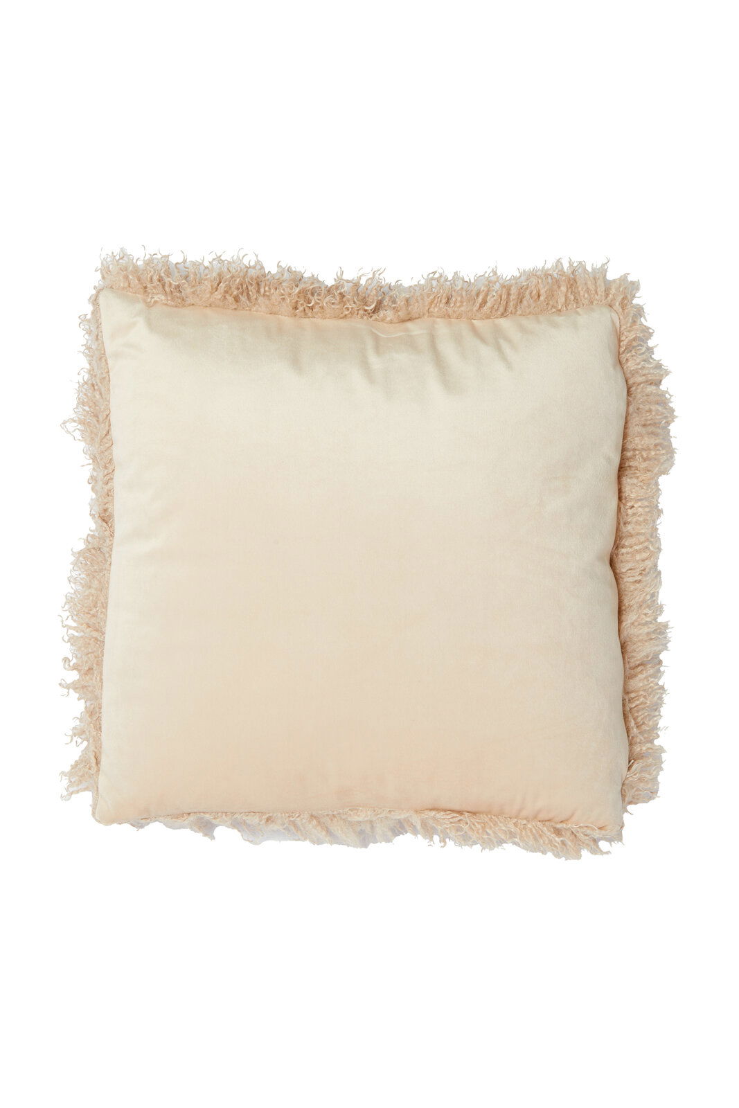 Light&Living Kissen BUBION Beiges Kissen mit flauschigem Rand, Draufsicht