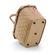 Carrybag Rhombus Ginger in Seitenansicht mit gestepptem Design und stabilen Standfüßen.