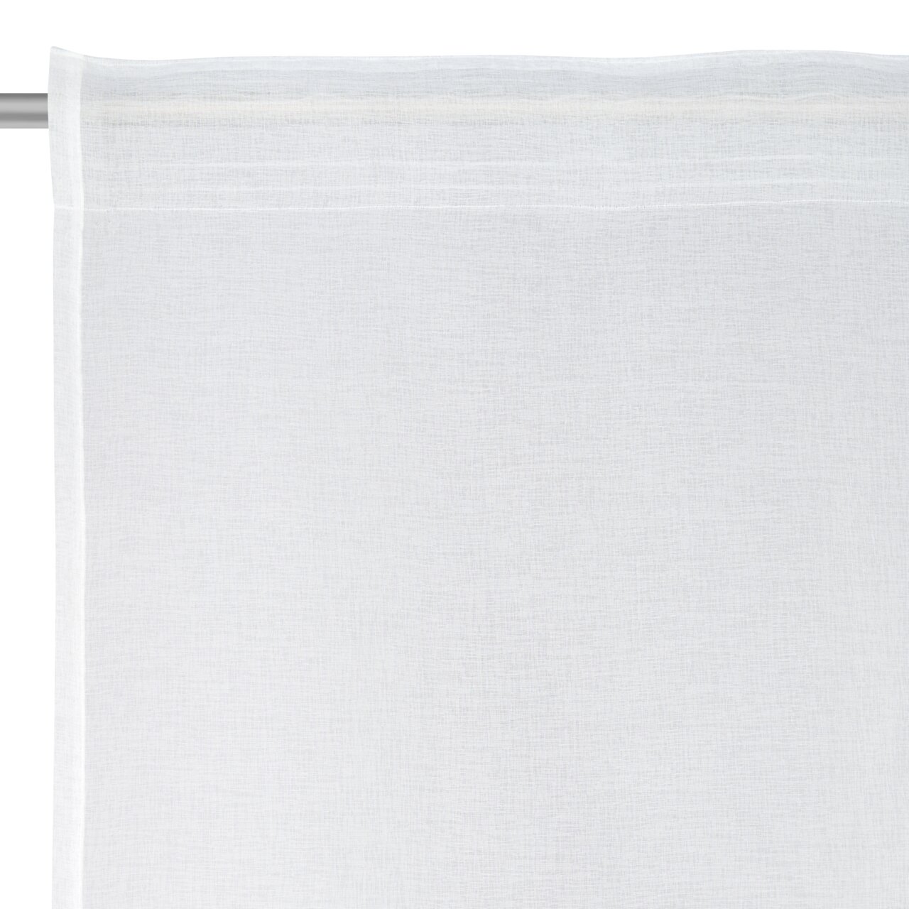 Weißer Fertigvorhang 135x245cm, Nahaufnahme von der Seite
