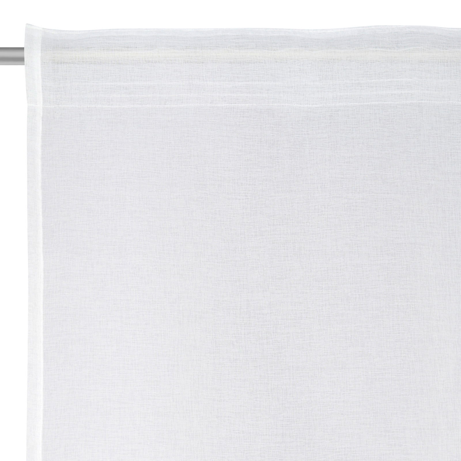 Weißer Fertigvorhang 135x245cm, Nahaufnahme von der Seite