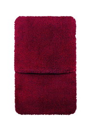 Rotes Badteppich Set, 2-teilig, aus der Vogelperspektive fotografiert