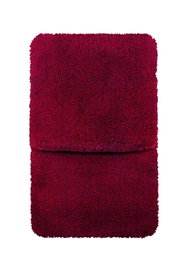Rotes Badteppich Set, 2-teilig, aus der Vogelperspektive fotografiert