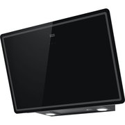 Schwarze Kopffrei-Haube mit modernem Design, seitliche Perspektive