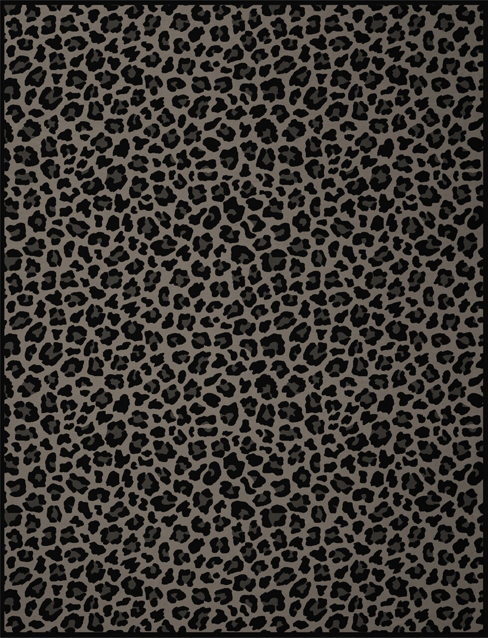 Leopardengemusterte Wohndecke in Draufsicht, 150x200cm