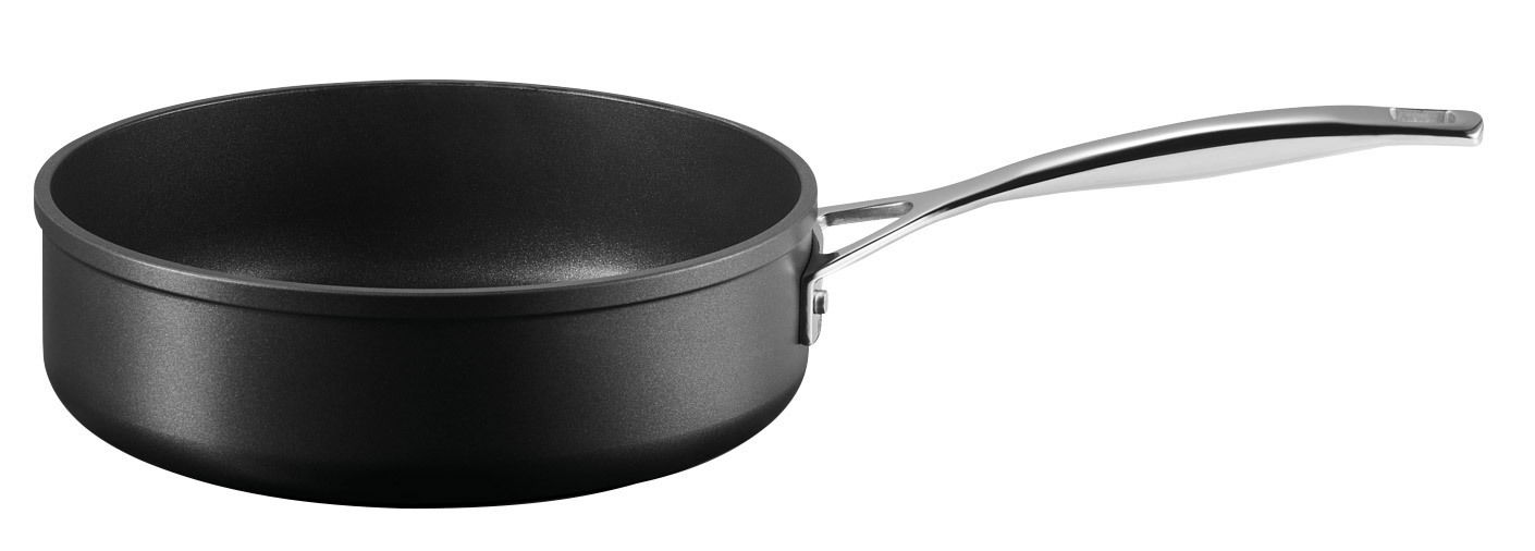 Aluminium-Antihaft Sautépanne mit langem Griff, seitliche Perspektive