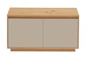 Houten kaptafel met twee deuren, gezien van voren
