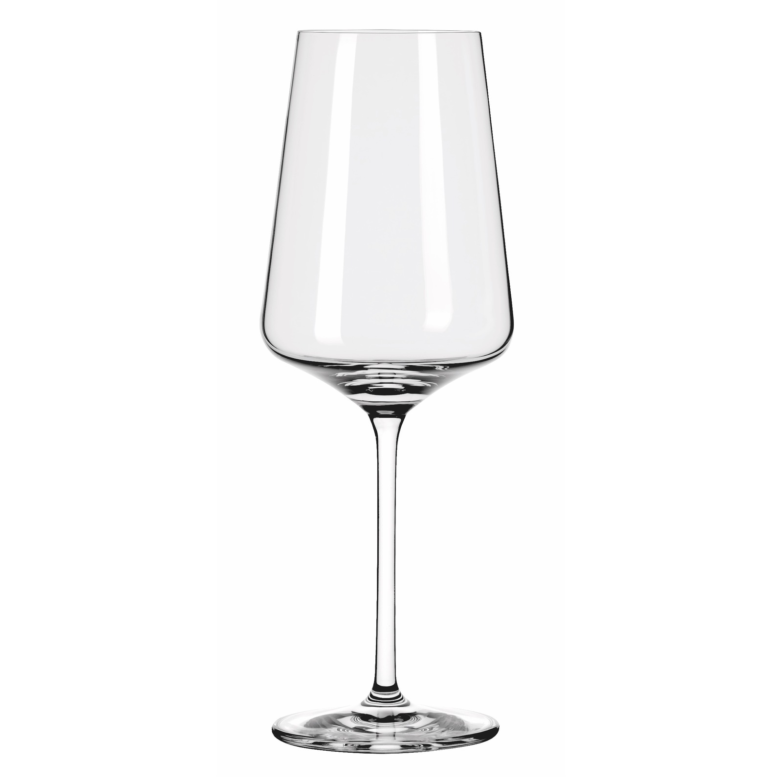 Weißweinglas aus der Frontalperspektive