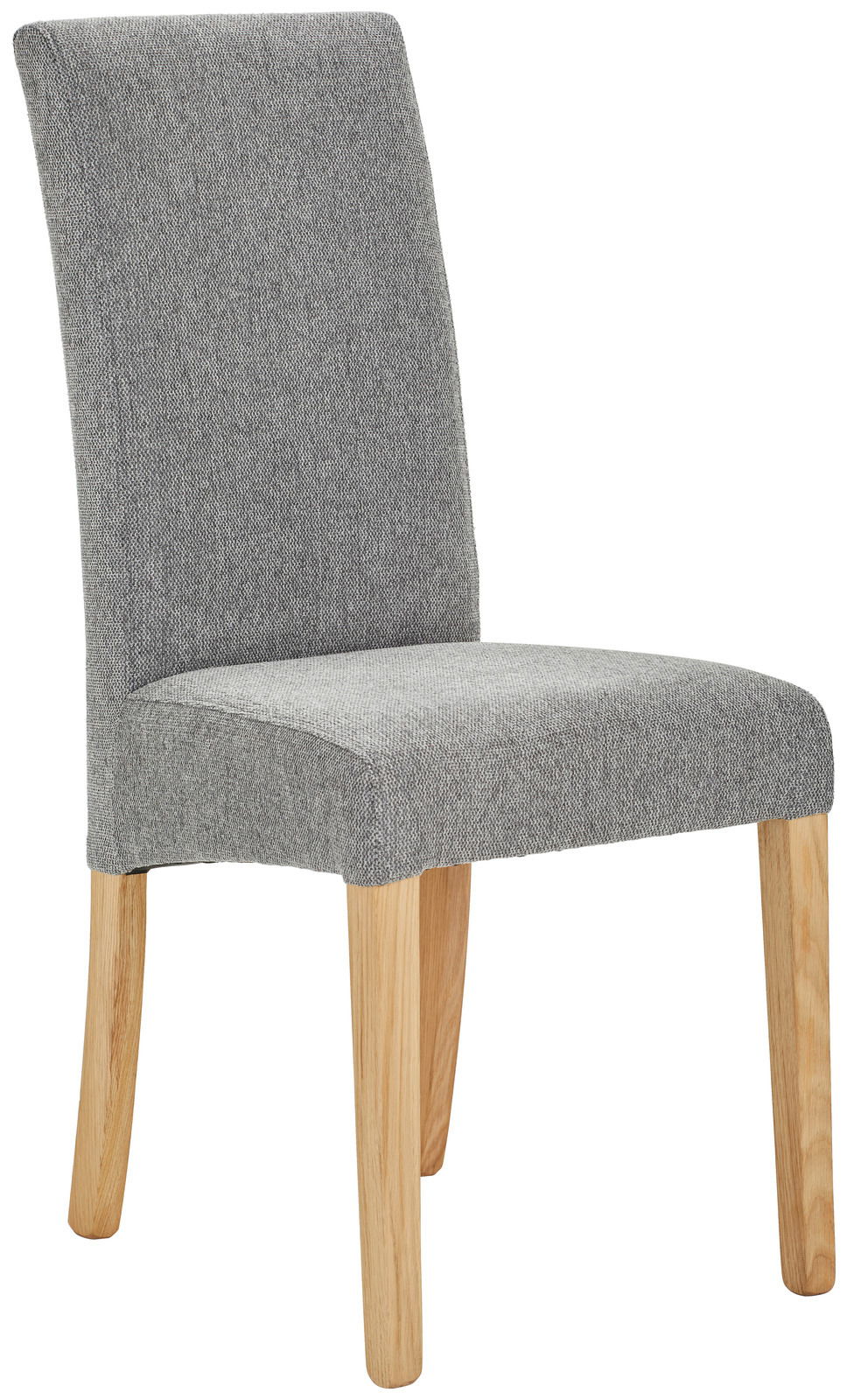 Z2 Stuhl PROMO Grauer Stuhl mit Holzbeinen, seitliche Perspektive