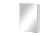 Spiegelschrank in seitlicher Perspektive mit schlichtem, modernem Design.