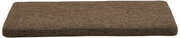 Braunes Sitzkissen in rechteckiger Form, seitliche Perspektive
