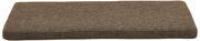 Braunes Sitzkissen in rechteckiger Form, seitliche Perspektive