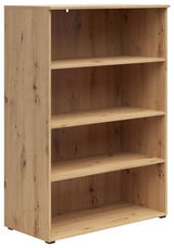 Holzregal mit vier Einlegeböden, seitliche Perspektive