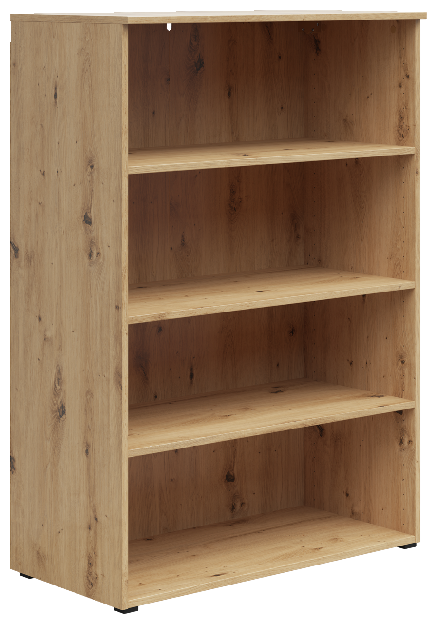 Carryhome Regal MULTISTAURAUM Holzregal mit vier Einlegeböden, seitliche Perspektive