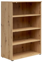 Holzregal mit vier Einlegeböden, seitliche Perspektive