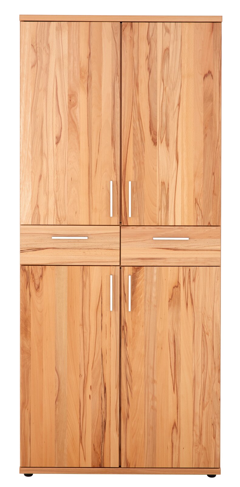 VOSS Schuhschrank ATLANTA Schuhschrank aus Holz mit vier Türen und zwei Schubladen, frontale Ansicht