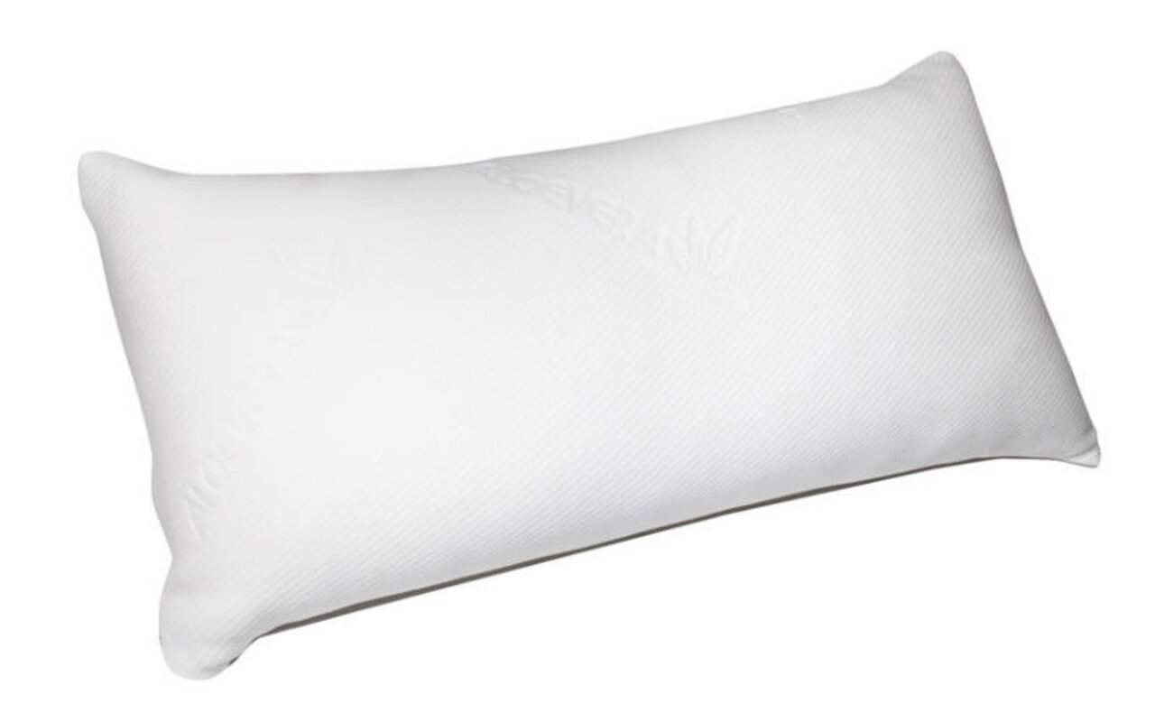 Komfortschlafkissen 80 x 40 cm in weißer Farbe, seitliche Perspektive