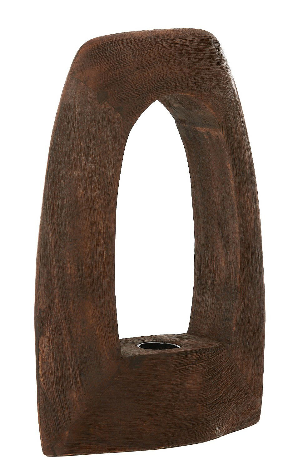 Light&Living Tischleuchte CARINI Holzstrukturierte Tischleuchte in moderner, offener Form, seitliche Perspektive