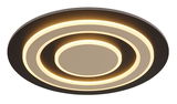 Moderne Deckenleuchte mit konzentrischen Kreisen, von unten betrachtet.