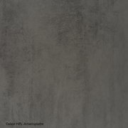 Graue HPL-Arbeitsplatte mit Betonoptik, Draufsicht