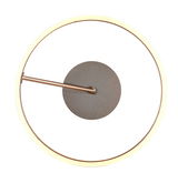 Moderne Deckenleuchte mit kreisförmigem LED-Ring, Ansicht von unten