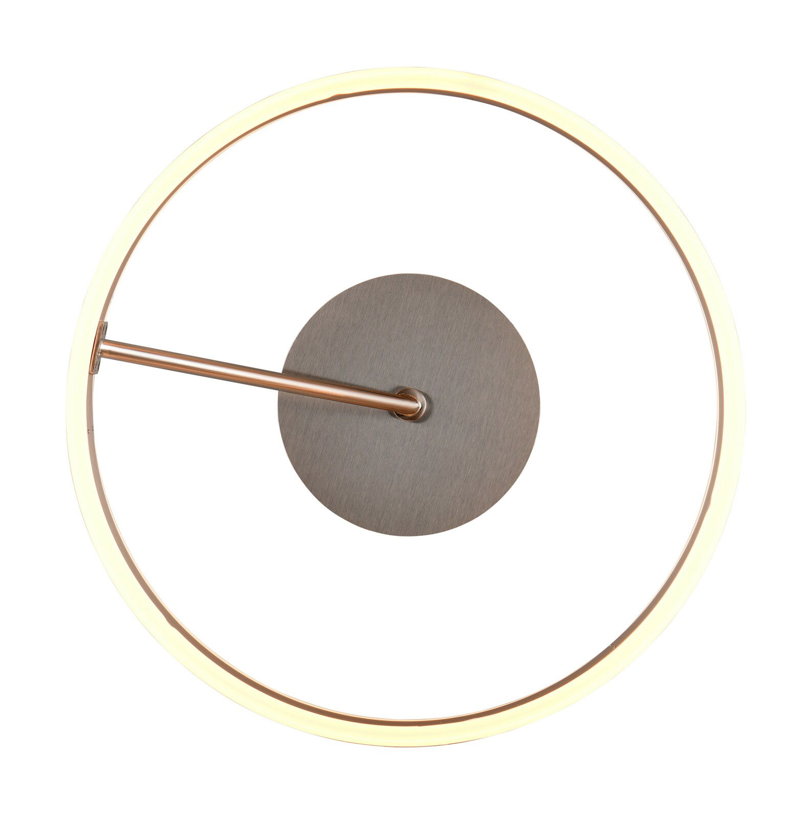 Moderne Deckenleuchte mit kreisförmigem LED-Ring, Ansicht von unten