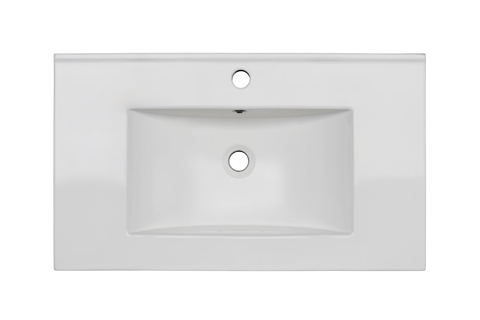 Linea Natura Keramikwaschtisch ALBANY Keramikwaschtisch in rechteckiger Form, Draufsicht