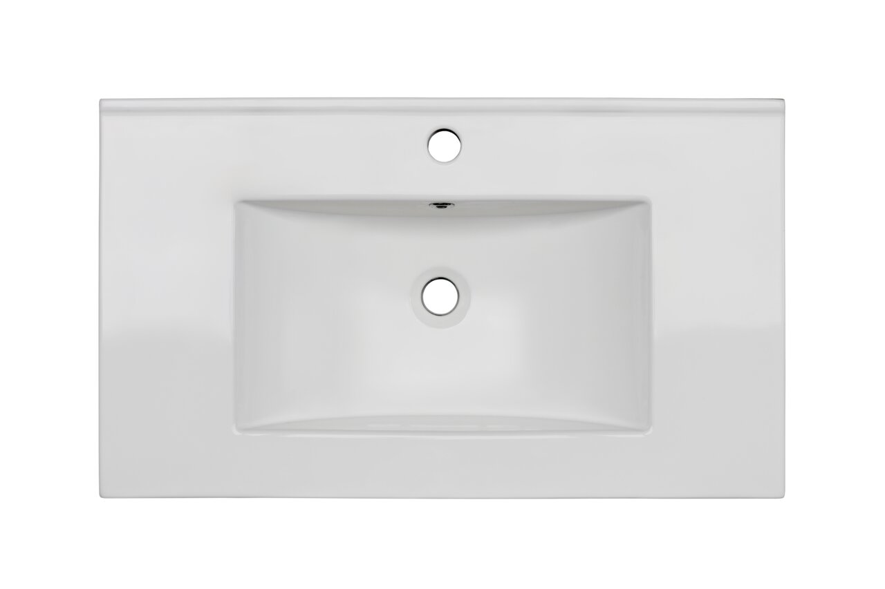 Linea Natura Keramikwaschtisch ALBANY Keramikwaschtisch in rechteckiger Form, Draufsicht